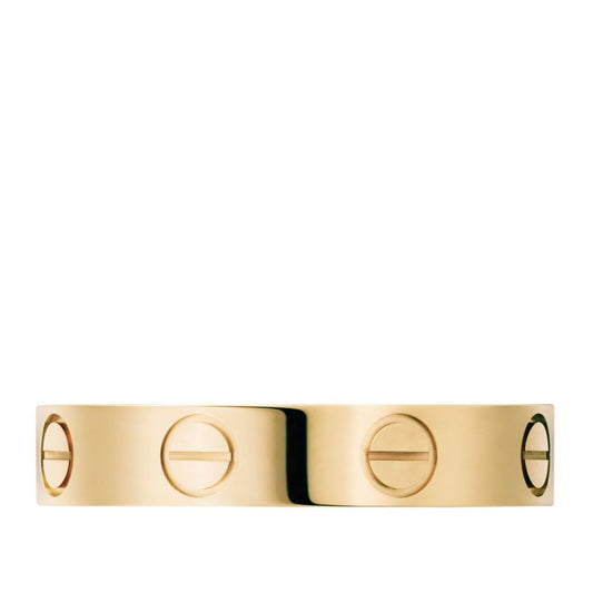 Gold Plated Screw Band Ring