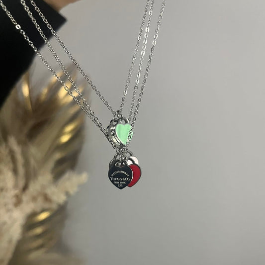 Red Tiffanyz Heart Shape Necklace Pendant | Hibaa Affordable Pendants UK