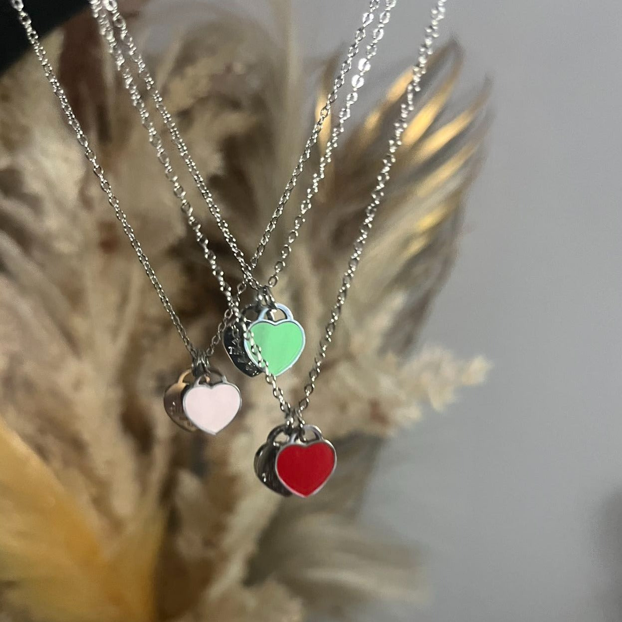 Green Tiffanyz Heart Shape Necklace Pendant | Hibaa Affordable Pendants UK
